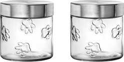 10 Strawberry Street Maxwell Dog Treat Canister, Clear, 2 count, 28-oz