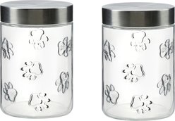10 Strawberry Street Maxwell Dog Treat Canister, Clear, 2 count, 42-oz