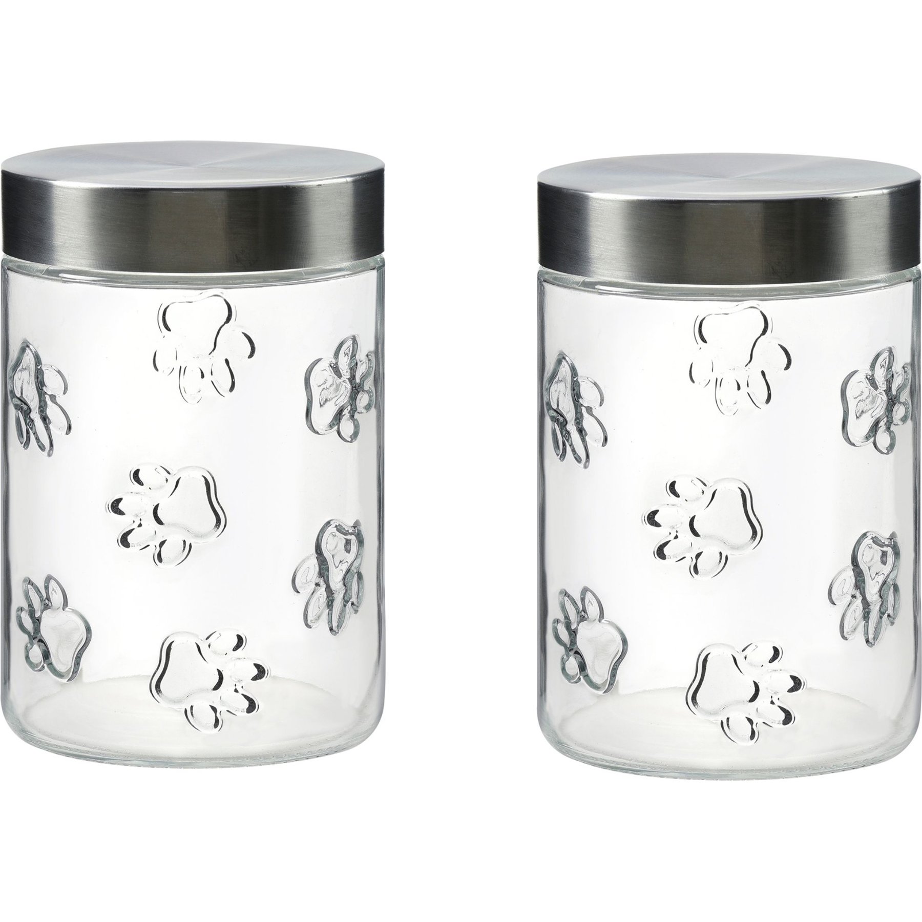 10 Strawberry Street Maxwell Dog Treat Canister, Clear, 2 count, 42-oz