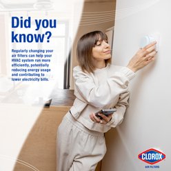 Clorox Air Filters MPR1500 & FPR 10 MERV 13 Pleated HVAC AC Furnace Air Filters, 16 x 20 x 1-in, 4 count slide 2 of 8