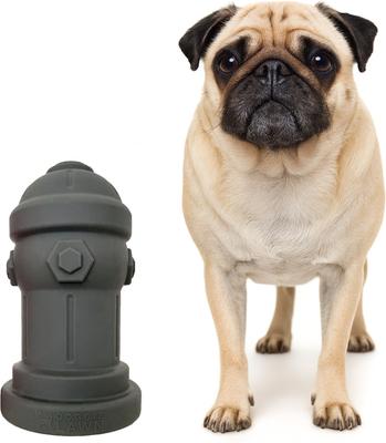 Show full view: Bark Potty Soft Silicone Fire Hydrant Potty Training for Small Dogs, 4 x 7-in, Grey slide 9 of 10