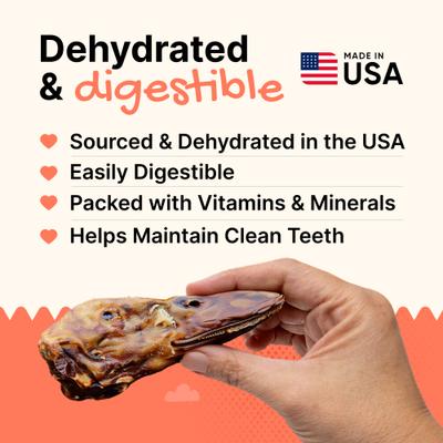 Show full view: Gaines Family Farmstead Duck Heads Grain-Free Dehydrated Dog Treats, 3 count slide 3 of 7