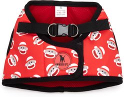The Worthy Dog Sock Monkey Sidekick Dog Harness, Red, XX-Large