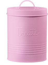 10 Strawberry Street Retro Dog Treat Canister, 72-oz, Pink
