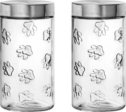 10 Strawberry Street Maxwell Dog Treat Canister, Clear, 2 count, 56-oz