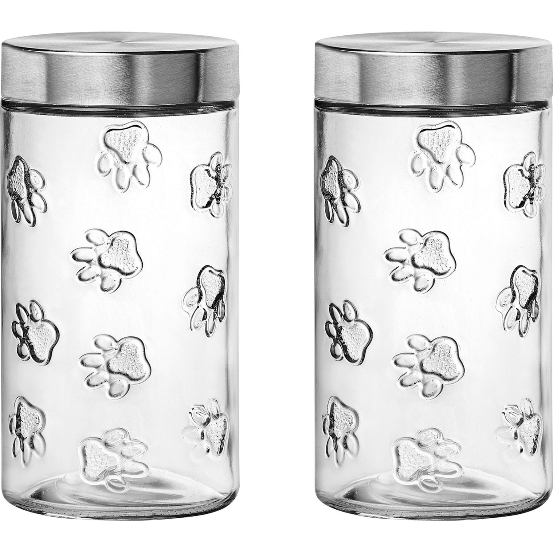 10 Strawberry Street Maxwell Dog Treat Canister, Clear, 2 count, 56-oz