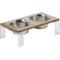 Show in main carousel: 10 Strawberry Street Charlie Elevated Dog Bowl, Clear/Wood Grain/Silver, 2 count, 16-oz slide 1 of 1