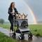 Show in main carousel: Wisfor Foldable Cat Stroller with Detachable Carrier, Grey slide 9 of 9