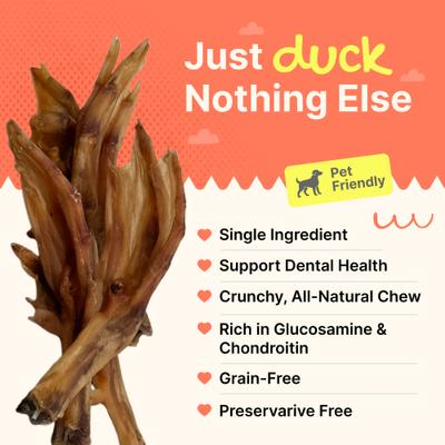 Show full view: Gaines Family Farmstead Duck Feet Grain-Free Dehydrated Dog Treats, 20 count slide 5 of 7