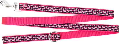 Show full view: The Worthy Dog Hearts Dog Leash, Black, Small slide 3 of 3
