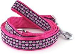 The Worthy Dog Hearts Dog Leash, Black, Large