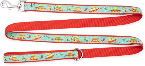 Show full view: The Worthy Dog Cinco de Mayo Lead Adjustable Dog Collar, Turquoise, Large slide 3 of 5