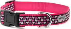 The Worthy Dog Hearts Adjustable Dog Collar, Black, Large slide 2 of 3