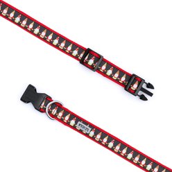 The Worthy Dog Gnomes Adjustable Dog Collar, Black, X-Large slide 2 of 2