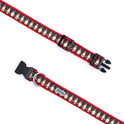 Show full view: The Worthy Dog Gnomes Adjustable Dog Collar, Black, X-Large slide 2 of 2