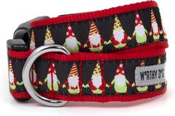 The Worthy Dog Gnomes Adjustable Dog Collar, Black, X-Large