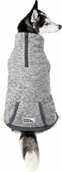 Eddie Bauer Heathered Radiator 3/4 Zip Dog Hoodie, Grey, Large