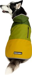 PetRageous Designs Eddie Bauer PET Ravenna Waterproof Dog Windbreaker Coat, Green & Yellow, Large