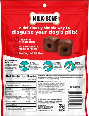 Show full view: Milk-Bone Pill Pouches Hickory Smoked Bacon Flavor Dog Treats, 7.4-oz bag slide 8 of 11