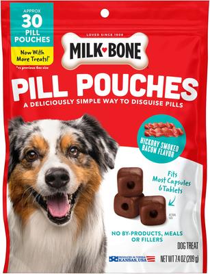 Show full view: Milk-Bone Pill Pouches Hickory Smoked Bacon Flavor Dog Treats, 7.4-oz bag slide 7 of 11