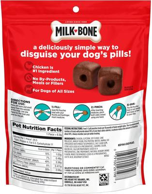 Show full view: Milk-Bone Pill Pouches Hickory Smoked Bacon Flavor Dog Treats, 7.4-oz bag slide 3 of 11