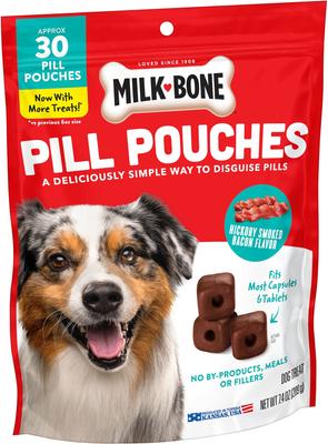 Show full view: Milk-Bone Pill Pouches Hickory Smoked Bacon Flavor Dog Treats, 7.4-oz bag slide 4 of 11