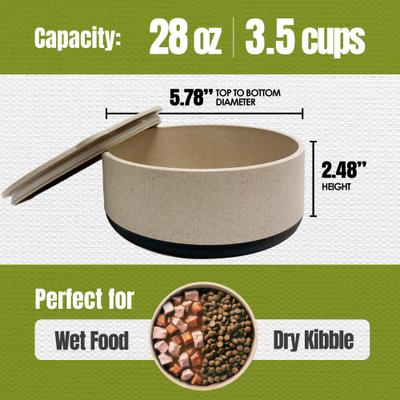 Show full view: Palz&Co EcoBowl Dog Bowl, Slate, Small: 3.5-cup slide 7 of 9