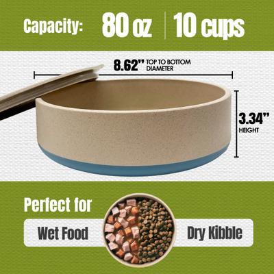 Show full view: Palz&Co EcoBowl Dog Bowl, Sky Blue, Large: 10-cup slide 7 of 9