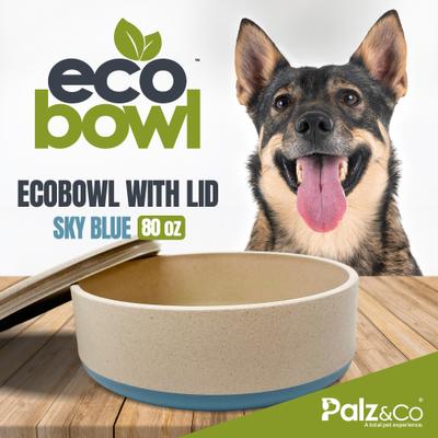 Show full view: Palz&Co EcoBowl Dog Bowl, Sky Blue, Large: 10-cup slide 2 of 9
