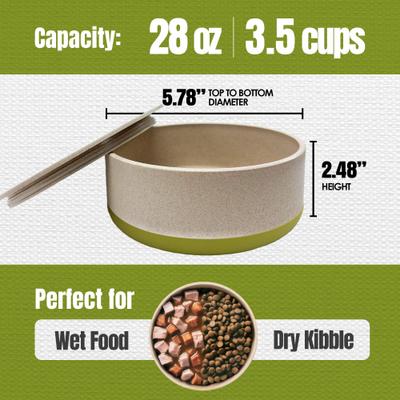 Show full view: Palz&Co EcoBowl Dog Bowl, Forest Green, Small: 3.5-cup slide 7 of 9