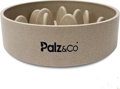 Palz&Co EcoBowl Slow Feeder Dog Bowl, Sandstone Beige, Medium: 6-cup