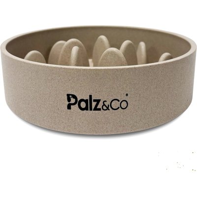 Palz&Co Palz&Co EcoBowl Slow Feeder Dog Bowl, Sandstone Beige, Medium: 6-cup
