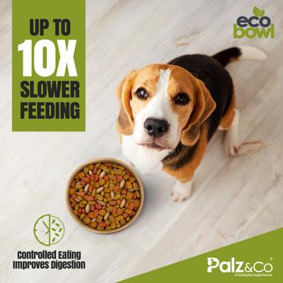 Show full view: Palz&Co EcoBowl Slow Feeder Dog Bowl, Sandstone Beige, Medium: 6-cup slide 4 of 9