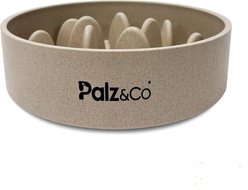 Palz&Co EcoBowl Slow Feeder Dog Bowl, Sandstone Beige, Small: 3.5-cup