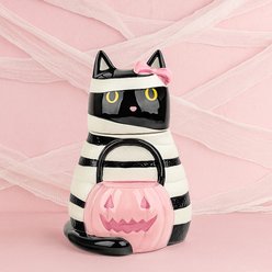 10 Strawberry Street Mummy Cat Cookie Jar, White, Large slide 2 of 6