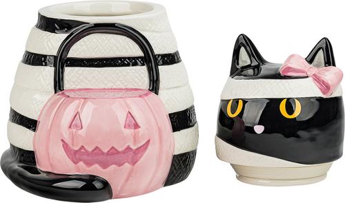 Show full view: 10 Strawberry Street Mummy Cat Cookie Jar, White, Large slide 5 of 6