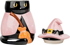 10 Strawberry Street Witch Cat Cookie Jar, Pink, Large slide 2 of 5