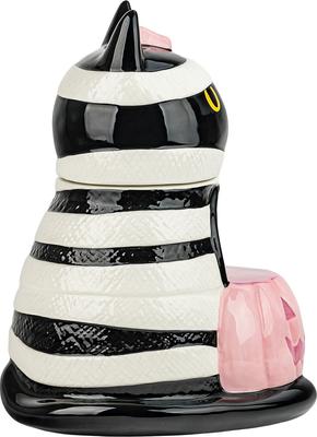 Show full view: 10 Strawberry Street Mummy Cat Cookie Jar, White, Large slide 3 of 6