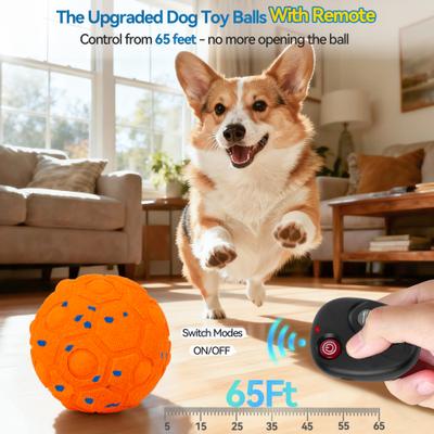 Show full view: UPSKY Interactive Ball Dog Toy with Remote, Orange slide 3 of 10