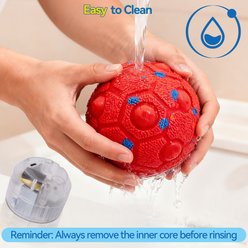 Newget Automatic Chew-Resistant Interactive Ball Dog Toy with Remote, Red slide 2 of 9