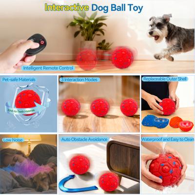 Show full view: UPSKY Interactive Ball Dog Toy with Remote, Red slide 7 of 10