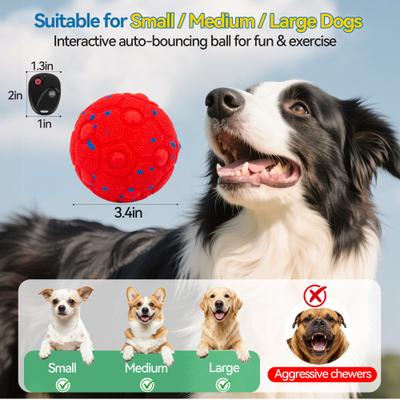 Show full view: UPSKY Interactive Ball Dog Toy with Remote, Red slide 6 of 10