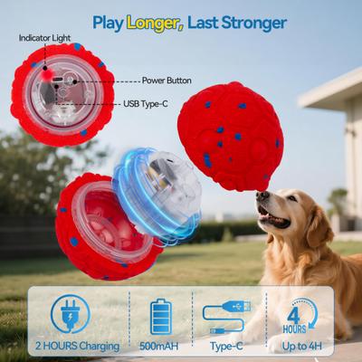 Show full view: UPSKY Interactive Ball Dog Toy with Remote, Red slide 8 of 10