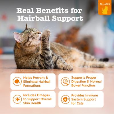 Show full view: Zesty Paws Hairball Bites Bacon Flavored Soft Chews Digestive Supplement for Cats, 60 count slide 3 of 11