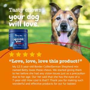 Zesty Paws Advanced Vision Bites Chicken Flavored Soft Chews Vision Supplement for Senior Dogs, 90 count