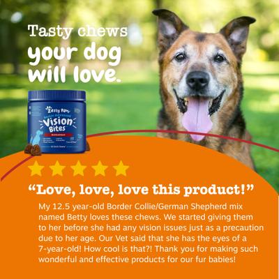 Show full view: Zesty Paws Advanced Vision Bites Chicken Flavored Soft Chews Vision Supplement for Senior Dogs, 180 count slide 8 of 11