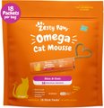 Zesty Paws Omega Skin & Coat Tuna Mousse Lickable Squeeze Supplement for Cats, 18 count