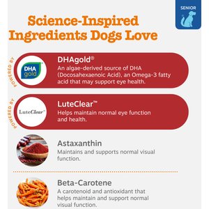 Zesty Paws Advanced Vision Bites Chicken Flavored Soft Chews Vision Supplement for Senior Dogs, 90 count