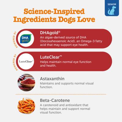 Show full view: Zesty Paws Advanced Vision Bites Chicken Flavored Soft Chews Vision Supplement for Senior Dogs, 180 count slide 4 of 11