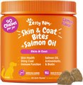 Zesty Paws Skin & Coat Bites Salmon Flavored Soft Chews Salmon Oil Supplement for Dogs, 90 count